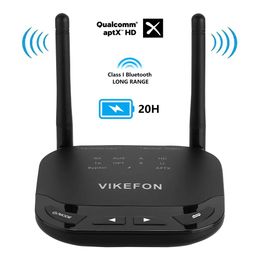 Connecteurs Vikefon 80m longue portée Bluetooth 5.0 récepteur Audio émetteur contournement Aptx Hd faible latence Csr8675 Aux adaptateur sans fil optique