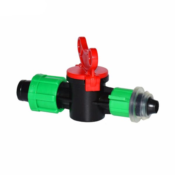 Connecteurs Wxrwxy goutte à goutte bande vanne d'irrigation vanne d'eau d'irrigation robinet de jardin PE PVC barbelé Double voie connecteur vis 10 pièces