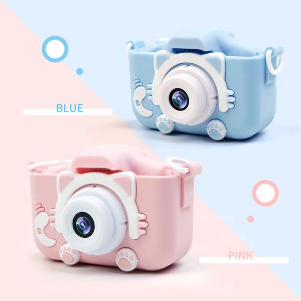 Conectores X5S Cámara infantil Cute Toy Cat Mini Digital Camera digital IPS Toys For Kids Camera para niños Regalo de cumpleaños