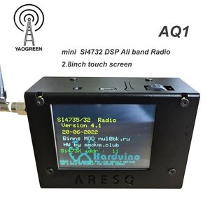 Connectors Yaogreenham T Portable AQ1 SI4732 Chip All Band Radio DSP -ontvanger 2,8 inch Big Touch Screen PAM8406 HIFI -hoofdtelefoonversterker