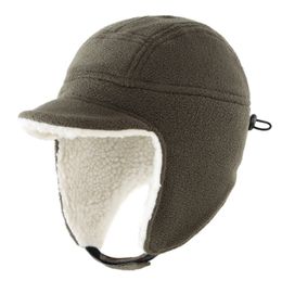 Connectyle – chapeaux d'hiver pour tout-petits garçons, chapeau épais doublé de polaire Sherpa, casquette chaude à oreillettes avec visière coupe-vent, Ski de neige 240311