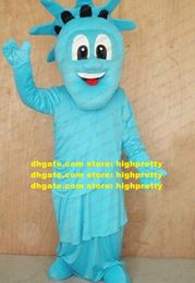 Consacrer le costume de mascotte Blue Liberty Statue of Libertyss Goddess Libertys Goddesss of libertyss Even White Tooth No.4811