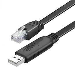 Câble console USB vers les câbles d'extension RJ45 RS232 FTDI Chip importé d'origine pour la ligne de commutation du routeur Cisco Ligne USB C RJ45 Câble