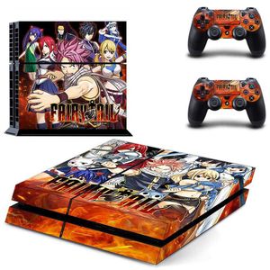 Decoraciones de consola Anime Fairy Tail PS4 Stickers Play station 4 Skin PS 4 Sticker Decals Cover para PlayStation 4 PS4 Console Controller Skins Z0413