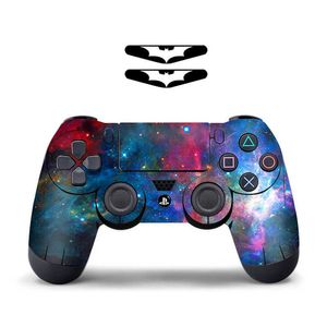 Console -decoraties Blue Skull Vinyl Skin voor PS4 -controller Beschermende sticker Camouflage voor PlayStation 4 Gamepad Accessories Decal Cover Z0413