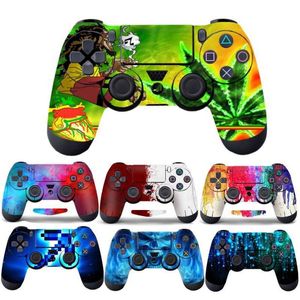 Consola Decoraciones Etiqueta de la piel para PlayStation 4 PS4 Controlador Accesorios del juego Antideslizante Pegatinas de protección Calcomanía para ps4 Consola Joystick Z0413