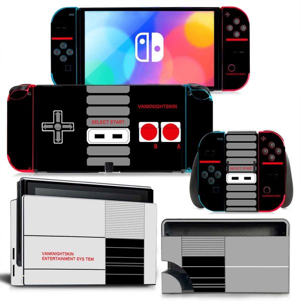 Décorations de console Switch Oled Skin Sticker Decal Cover pour Switch Oled Console Skin Dock Joy Con Wrap Full Wrap Decal NS OLED Vinyl Z0413