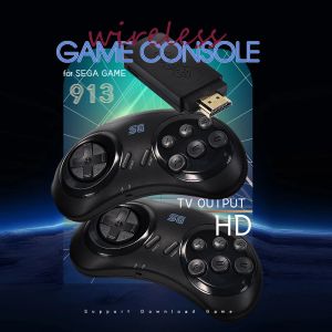 Consoles Console de jeu vidéo sans fil 16 bits pour Sega Genesis Game Stick HDMICOMPATIBLE 900 + Support de jeu 2 joueurs pour Mega Drive