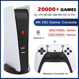 Consoles 2022 Nouveau M5 Console de jeu vidéo Gamebox 20000 jeux d'arcade rétro haut-parleur intégré 2.4G contrôleur sans fil pour PS1/CPS/FC/GBA/SFC