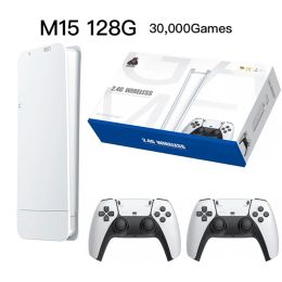 Consoles 2023 Nouveau M15 Game Stick 4K Console de jeu vidéo rétro jeux classiques 2.4G Double contrôleur sans fil pour PS1/GBA/SNES garçon cadeau