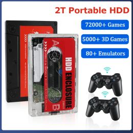 Consoles 2tb HDD 2.5 Game externe Disque dur Disque 72000+ Game 80 + Collection de jeu pour PC / ordinateur portable / GK3V / GK Mini pour PS2 / Wii / PS1 / N64 / SS / Wiiu