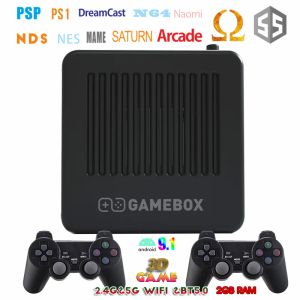 Consoles 4K HD Video Game Console Construit en 10000+ jeux 3D Console de jeu TV Console sans fil Android 9.0 Euelec 4.5 Dual System