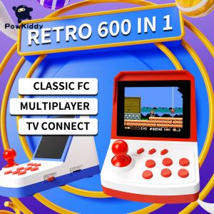 Consoles A6 Plus Video Game Console Mini Arcade 3,5 inch Handheld Retro Game Console FC Support TV Display Builtin 600 Gift For Kid