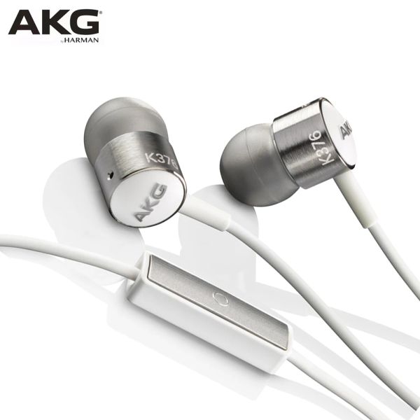 Consolas Akg K376 Inear Auriculares de alta fidelidad con cable de 3,5 mm Auriculares para música para juegos Auriculares con sonido puro Auriculares para correr con micrófono para teléfonos inteligentes