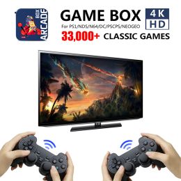 Consoles Arcade Box Home Game Console 64 Go Breedtin 33000+ jeux Retro Video Game Console 4K HD TV Game Console pour PS1 / NDS / N64 / MAME / DC