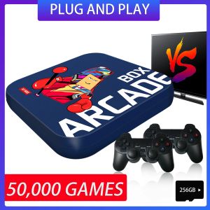 Consoles Arcade Box Console de jeu vidéo 256G intégré plus de 50000 jeux Super Console 4K HD TV boîte de jeu pour PS1/N64/DC jeu rétro classique