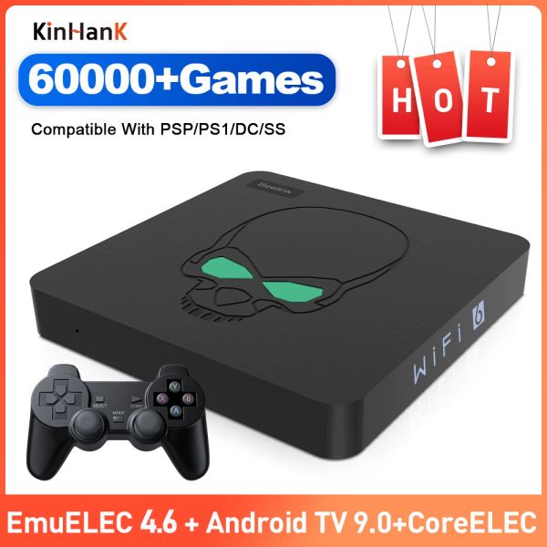 Consoles Beelink Super Console X King Retro Video Video Game Console 60000+ Jeux pour Mame / Arcade / DC / SS WiFi 6 Amlogic S922X Game Player