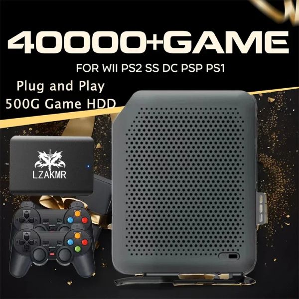 Consolas Regalo de Navidad para niños Nuevo C92 Plug and Play Game Box 500G HDD 40000+ Juego para WII PS2 SS DC PSP PS1 Rompe tus límites de juego