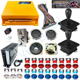 Consoles DIY Pandora Box CX 2800 en 1, machine de jeu d'arcade avec kit de carte Jamma avec bouton de joystick Happ, haut-parleur d'alimentation