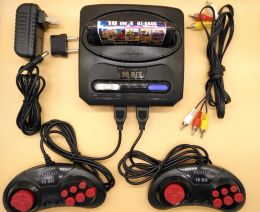 Consoles Feihao Retro TV Video Game Console pour Megadrive 16 bits de jeu de jeu avec 14 jeux intégrés et 18 en 1 carte de jeu AV Sortie