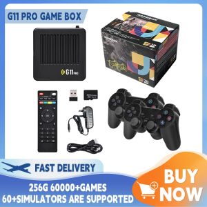 Consoles G11 Pro Android 9.0 Video Game Box 4K HD TV Console 256G 60000+ Retro Games 2.4G Wireless Gamepad Game Stick voor tv
