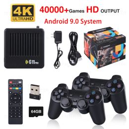 Consoles G11 Pro Game Box 4K HD TV Game Stick Console de jeu vidéo 128G intégré plus de 40 000 jeux rétro Lecteur de jeu portable Manette de jeu sans fil