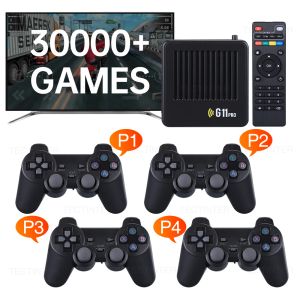 Consoles G11 Pro Game Box Console de jeu vidéo 128g intégré 40000 + jeux rétro 2.4g manette de jeu sans fil 4k Hd Tv bâton de jeu pour Ps1/gba