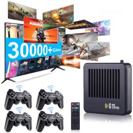 Consoles G11 Pro Video Game Console Portable 2.4G 128G Gebouwd in 40000 Retro TV Games Stick Wireless Game Player 4K Support HD TV -uitvoer