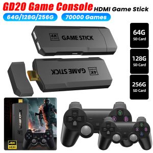 Consoles GD20 Console de jeu 4K 60fps HDMICOMPATIBLES LOBEURS LAFENCE SORTIE TV GAGE Stick Portable Retro Console intégrée 70K Classic Games