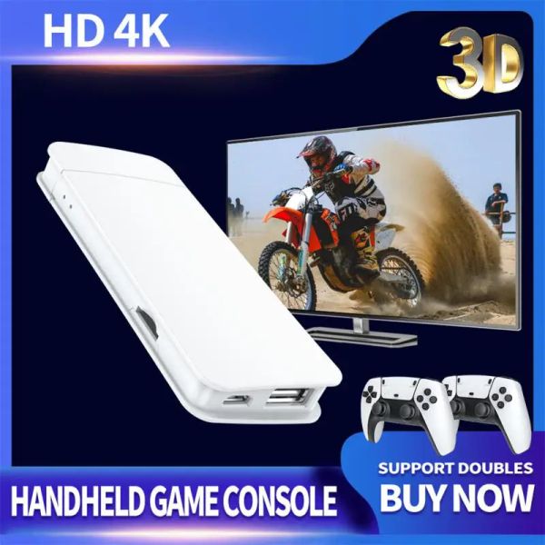 Consoles M15 40000 + jeux Console de jeu sans fil 4K compatible HDMI Console de jeu TV haute définition TV Joystick Console de jeu 20 + simulateurs