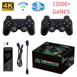 Consoles M8 II Game Stick HD 4K Video Game Two Players Game Console 12000 GRATIS Games 64 GB Retro Gamepads Game Box