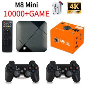 Consoles M8 Mini Console de jeu vidéo 10000 matchs Plombing Racing Plombe 64 Go 4G 4K Stick pour GBA CP1 Android TV Box