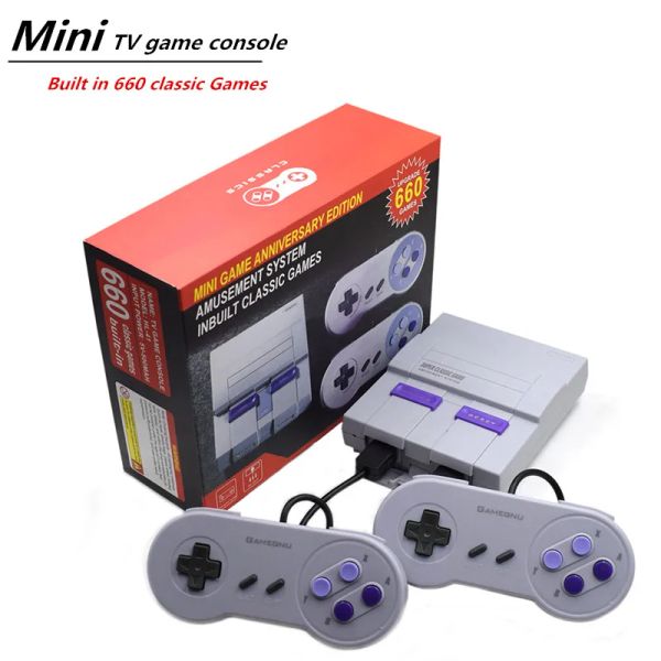 Consoles Mini TV Console de jeu vidéo intégré 660 jeux classiques Console de jeu vidéo jeu 8 bits avec deux manettes PALNTSC