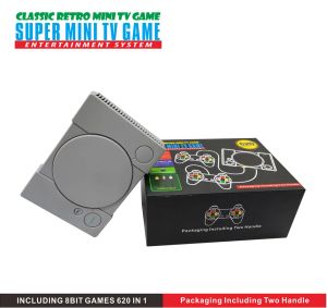 Consoles Nouveau classique 8 bits pour PS1 Mini Machine de jeu à domicile Explosion classique rétro jeu vidéo double joueur jeux vidéo avec 620 jeux