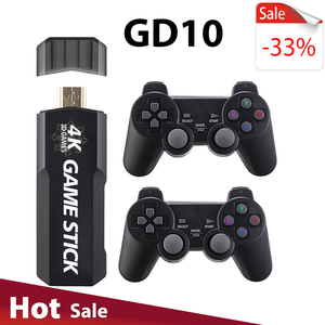 Consoles Speler GD10 Game Stick 4K 2022 Nieuwe Retro 4K Video 2.4G Draadloze Controllers Hd EmuELEC4.3 Systeem Over 40000Games Ingebouwde