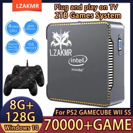 Consoles Plug and Play Wireless Gaming Console AK3V 128G Win10 2TB Games -systeem voor PS2 Wii SS Gamecube 70000+ Games Ultieme ervaring