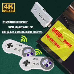 Consoles Console de jeu vidéo rétro Game Stick HD 5500 jeux contrôleur sans fil SF900 Console pour NES SNES manette de jeu sans fil pour Nintendo