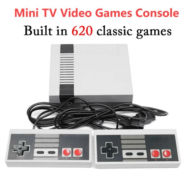 Consoles Console de jeu vidéo rétro sortie AV HD TV lecteur portable rétro 8 bits Mini Console d'arcade intégré 650 jeu classique pour enfants cadeau