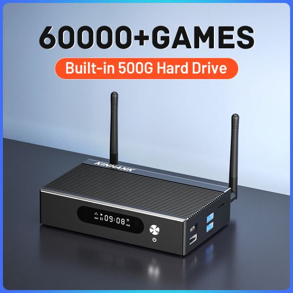 Consoles Console de jeux vidéo rétro Super Console X3 Pro intégré 500G HDD 60000 + jeux classiques pour SS/MAME/CD 4K/8K Android 9 TV Box WIFI6