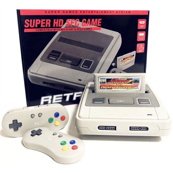 Consoles RETROAD 5 + Ultra SUPER HD ENTERTAINMENT Console de jeu compatible Super NES/Super Famicom PALNTSC cartouche de jeu taille originale