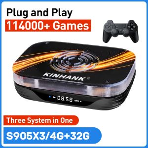 Consoles Super Console X3 Plus Console de jeu rétro pour PSP/PS1/N64/Sega Saturn/DC 114000 + Games4K/8K HD TV Box lecteur de jeu vidéo double Wifi