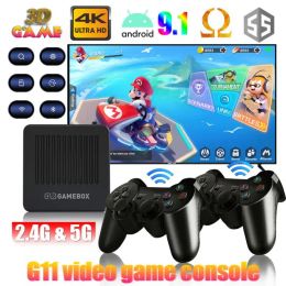 Consoles Console de jeu vidéo 4k contrôleur sans fil manette 4k G11 Console de jeu 64G 128G pour PS1 MAME FC famille Gamebox construit en 10000 Con