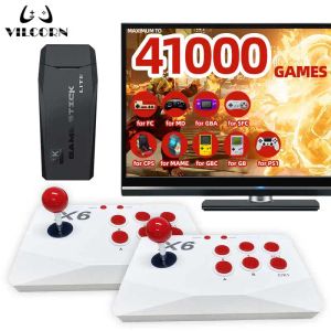 Consolas VILCORN Game Stick TV Consola de videojuegos hasta 41000 juegos retro para PS1 SFC Atari Game Machine 2.4G Doble Acrade Joystick Regalo