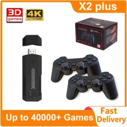 Consoles X2 Plus Jeu 4K GD10 Pro 128G 40000+ Jeux 3D HD Rétro Console de jeu vidéo Contrôleur sans fil TV 40 Émulateur pour N64 PSP Arcade