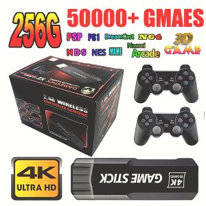 Consoles X2 Retro Video Game Console 2.4g Gamepads sans fil 256 Go 50000 Jeux M8 HD 4K GAME Stick PSP / PS1 / N64 / Go Gaming