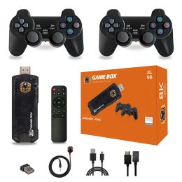 Consoles x8 Stick de jeu vidéo Android 5G 8k TV Box Double système 2.4G Double Controller sans fil Retro Games pour PS1 / GBA Boy Christmas Gift