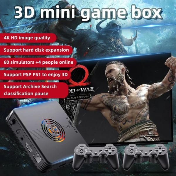 Consolas X9 Retro Mini Game Box Super Console Incorporado 10000+ Juegos Emuladores Accesorios 4K HD Pantalla en TV Proyector Monit