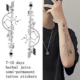 Constellation Zwaard Tattoo Stickers Kruidensap Niet Reflecterende Waterdichte Vrouwelijke Blijvende Mannelijke Arm Borst Faux Tatouage Adesivos