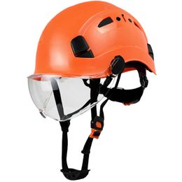 Casque de sécurité de construction avec lunettes pour visière d'ingénieur de haute qualité ABS Hard Hat Light ANSI Industrial Work Cap Men