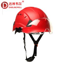 Casque de sécurité pour la Construction avec lunettes, visière CE EN397 ABS, évents, Protection de la tête pour le travail industriel, sauvetage en plein air